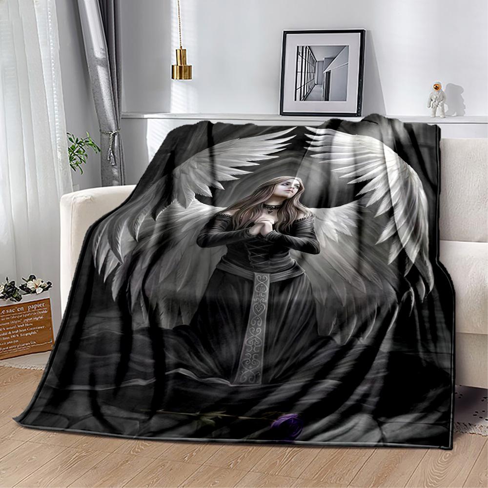 Gothic Style Blanket Ultra-Soft Perfect for Sofa Seaside Office Chair for All Occasions Digital Print Ideal Gift For Birthday Valentine'S Day