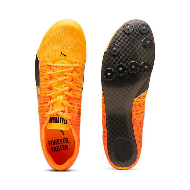 Puma EvoSPEED Нескользящие Износостойкие Нескользящие Износостойкие Низкие Беговые Кроссовки Унисекс Оранжевые 380034-01