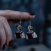 Ретро Украшения с Персонажами Фильмов Ужасов, 1 Пара Серьги-Подвески на Хэллоуин для Женщин, Страшные Кровавые Готические Акриловые Серьги-Клоуны, Креативные
