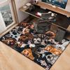 Adorable Dog Faces Rug for Pet Lovers | Unique Floor Decor | Fun Animal-Themed Area Rugs for Kids Rooms Skid resistant carpet