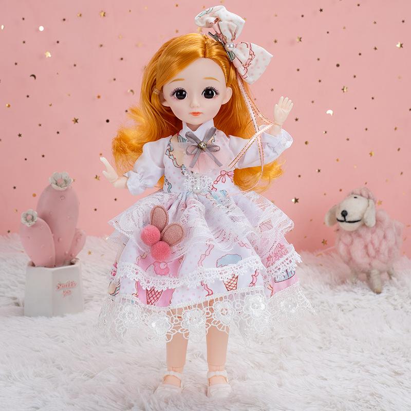 Кукла 30 см 3D Реалистичный Глаз 23 Шарнира 6 Bjd Одежда Принцессы Маленькая Девочка Детская Игрушка