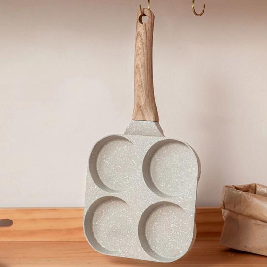 Сковорода с 4 отверстиями, антипригарное покрытие, сковорода для омлета, стейка, утолщенное дно, посуда для приготовления завтрака, сковорода для яиц, бургеров