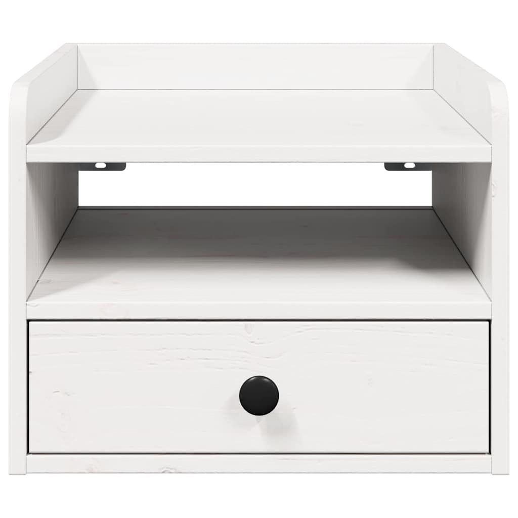Nightstand Set of 2 White 38 x 36 x 29.5 cm Solid Pine Wood
