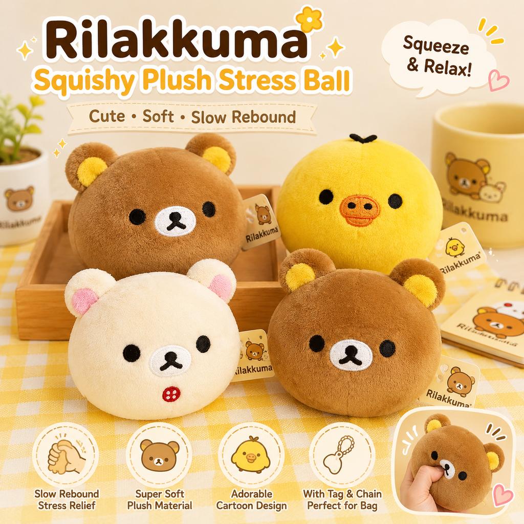 Официальная лицензированная San Rilakkuma Мягкая Сквиши Моти Плюшевая Кукла Милая Японская Медленно Поднимающаяся Игрушка-Сжималка Снятие Стресса Фиджет