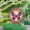 Флюгер-бабочка из нержавеющей стали 25 см, красочный колышущийся садовый декор для внутреннего и наружного двора, патио, подвесное искусство