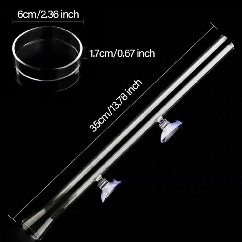 Transparent Fish Tank Food Dispenser with Suction Cup Feeder Bowl Aquarium Fish Tank Feeder Set