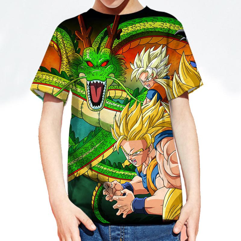 Трендовая мужская женская одежда футболки аниме-сериал Dragon Ball 3D цифровая печать рубашки