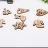 100Pcs/Set Christmas Decorations Environmental Protection Natural Retro Color Cartoon Wood Chips