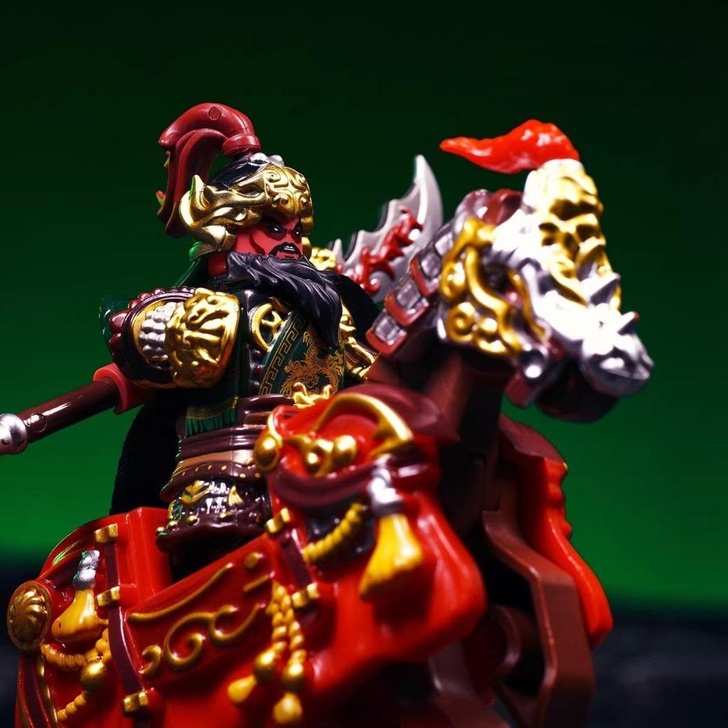 Three Kingdoms Five Tiger Generals: Guan Yu, Zhang Fei, Lu Bu, Zhao Yun Armor Building Blocks Toy