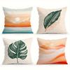 Декор для дома Закат и Листья Узор Декоративные Наволочки с Узором Наволочка для Подушки Подходит для Дивана Спальни Автомобиля Наволочка