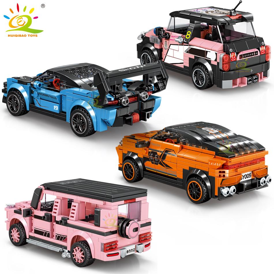 MOC Speed Champions, авто, строительные блоки, гоночный автомобиль с откатом, технические кирпичи, игрушки для детей, игра для мальчиков, подарок