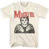 Новая Модная Футболка в Стиле Панк Misfits Ретро Уличный Череп Мужская Футболка