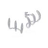 Light Luxury Crystal Claw Ear Stud Temperament Women Zircon Stud Earrings  Wedding