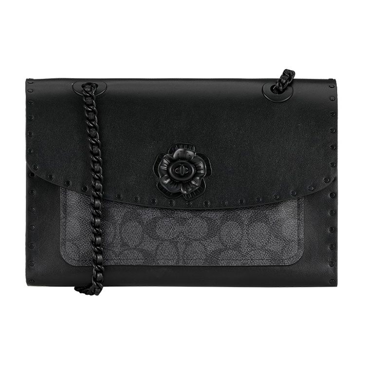 Coach Parker 26 Camellia Floral Removable Adjustable Shoulder Strap Canvas With Leather Crossbody Bag Medium Women crossbody bag 967-MWQV8