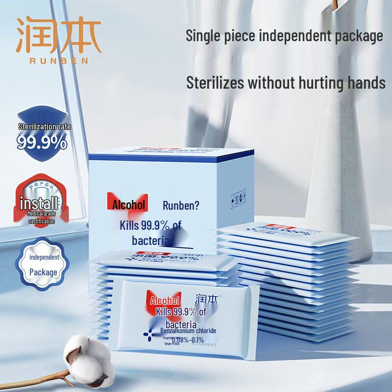 Гигиенические салфетки Runben без запаха