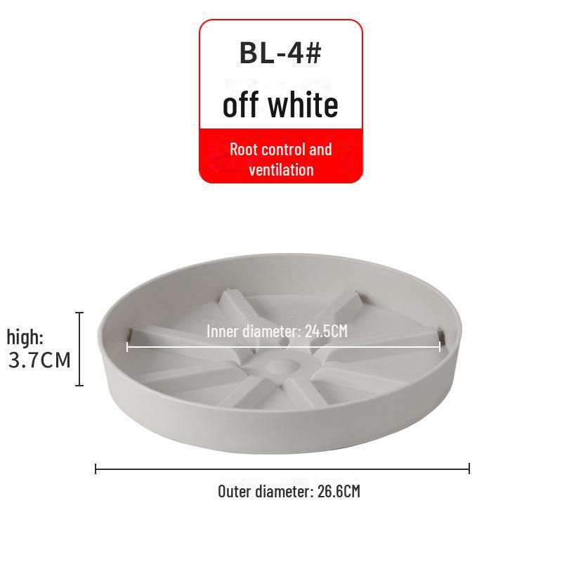 Круглый утолщенный пластиковый поддон для цветочного горшка с дренажем