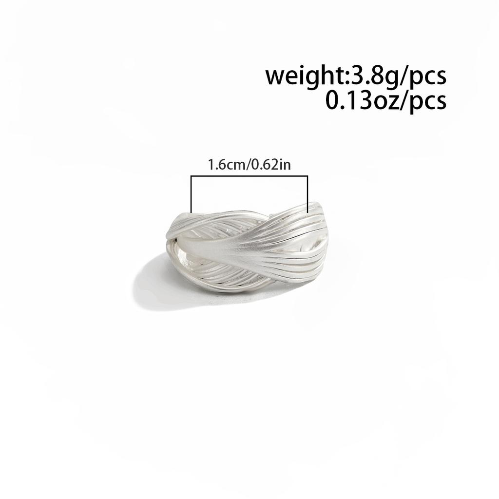 Fashionable Sliver Color Matte Wide Edge Rings for Women Cool Style Irregular Alloy Featuring Open Ring Unisex Jewelry Gift