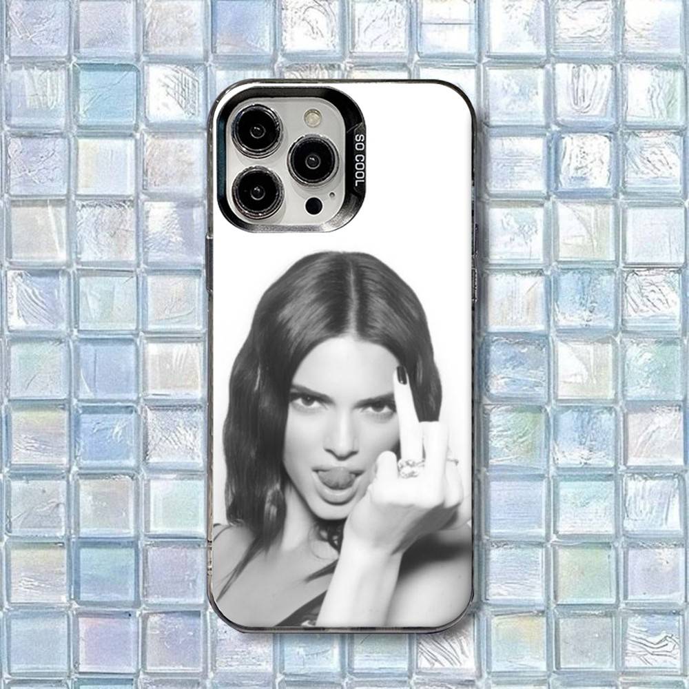 Fashion Kendall Jenner Phone Case For iPhone 16,15,14,13,12,11,8,7,Pro,Max,Plus,Mini,XS,SE Shockproof Matte Cover
