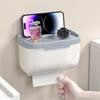 Punch-Free Toilet Tissue Box Toilet Waterproof Towel Rack Storage Rack Paper Extraction Box Wall Hanging Chart Drum