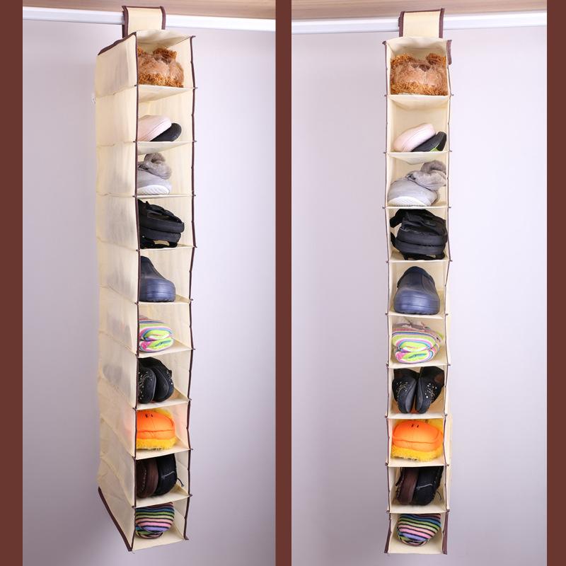 Прочный универсальный чехол с 10-слойной подвесной сумкой для ящика для хранения обуви, органайзера