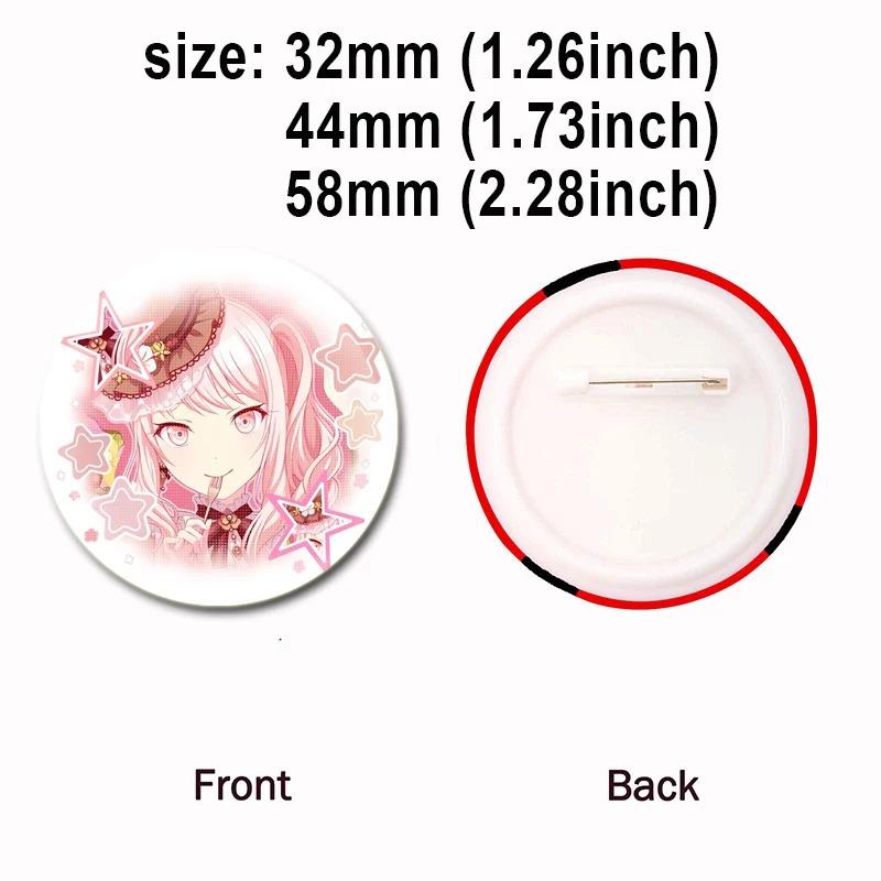 32/44/58 мм Акияма Мизуки мультфильм милые броши ручной работы круглый пластиковый значок аниме ювелирные изделия эмалированные булавки для рюкзака одежда шляпа