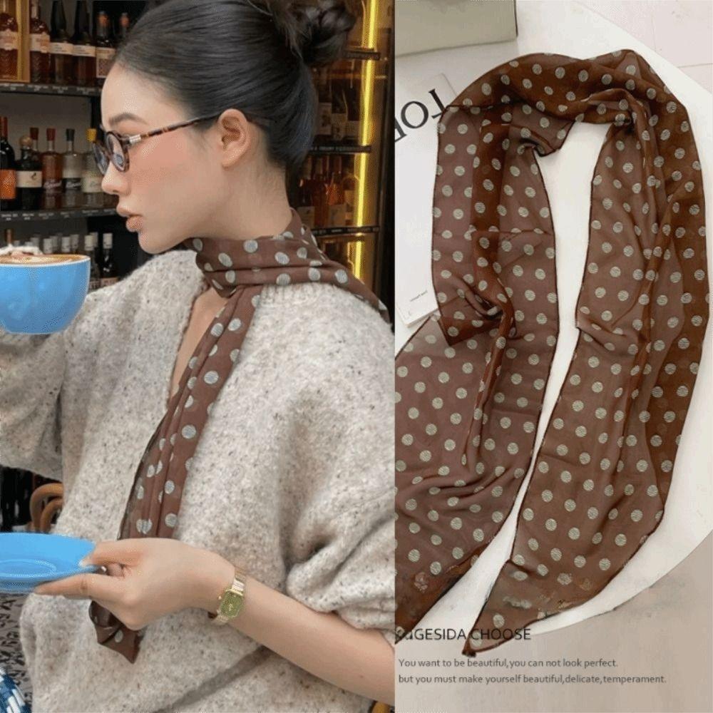 Thin Women Scarf Decorative Chiffon Scarf Fashion Hair Band For Spring Summer Autumn