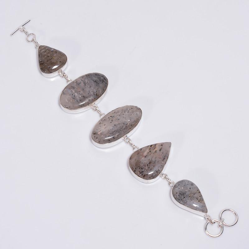 Splendid Top Grade Qualite 100% Natural Iron Tiger Eye Ethnic Style Handmade Jewelry 925 Steling Silver Plated Bracelet 7-8" WSJ-4683