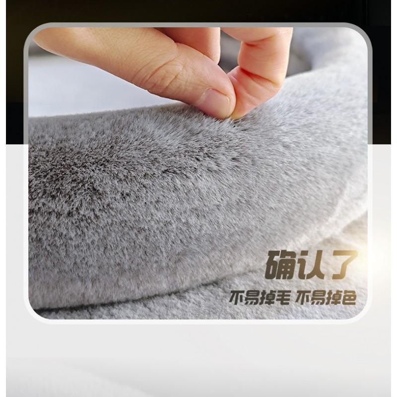 Winter Fleece Steering Wheel Cover Car Universal Fit 36-38cm Diameter Anti-Slip Warm Short Plush Drive Comfort
