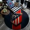 Club Atletico de Madrid Round Area Rug,Carpet Rug for Living Room Bedroom Sofa Playroom Decor,Non-slip Floor Mat