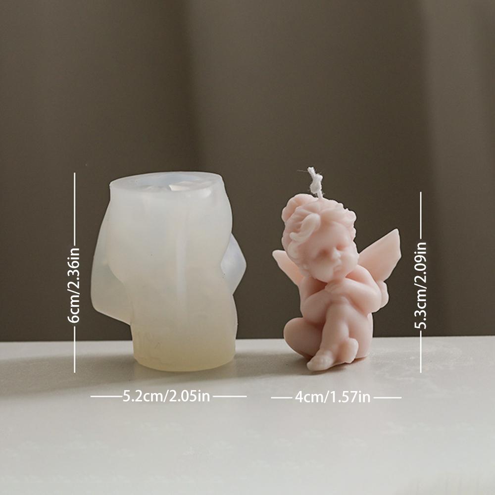 Силиконовая форма для свечи в виде ракушки-херувима, форма для смолы «Ангел-ракушка», «сделай сам», ручная работа, домашний декор, свеча, мыловарение