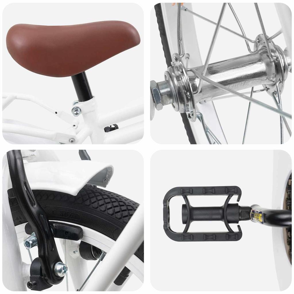Kids  Bicycle 12 Inch for Ages 2 4 White
