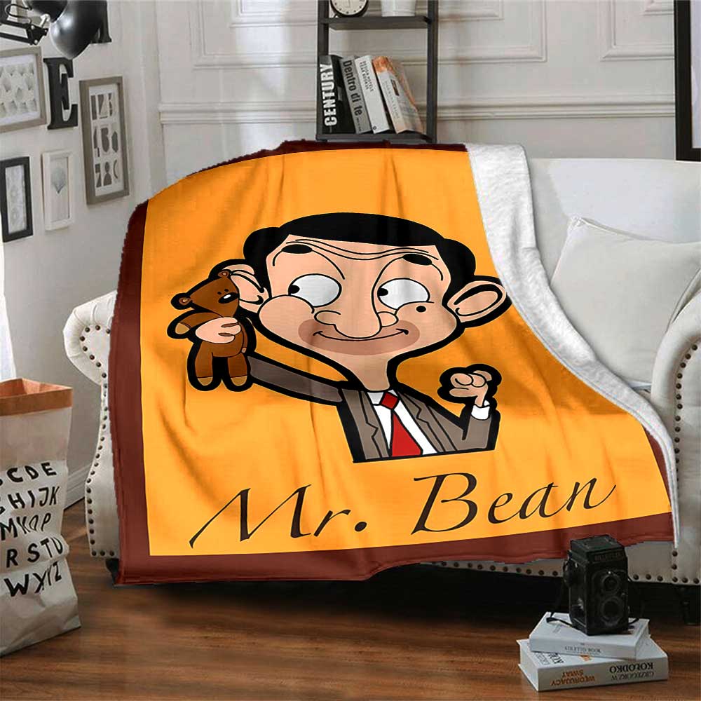 Mr Bean'S Cartoon Adventure Lightweight Blanket Comfortable Suitable for Sofa Couch Office Bed Picnics Four Seasons Universal Lovers Gift Y16