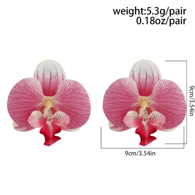 Elegant Floral Charm Jewelry 3D Flower Pendant Necklace/Earrings/Brooch for Girl Women Wedding Party Embellishment