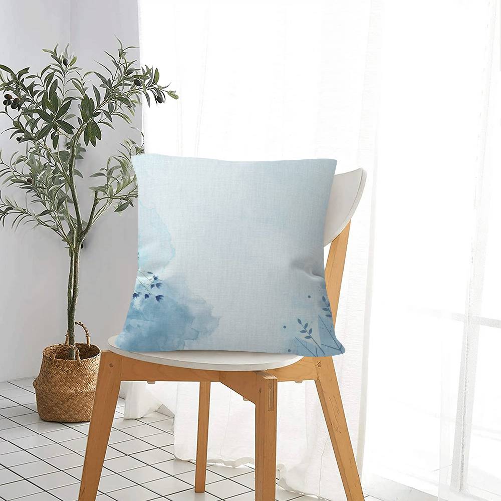 Beauty Blue Geometric Cushion Cover Inches Farmhouse Decor Home Throw Pillow Covers For Couch Decorations