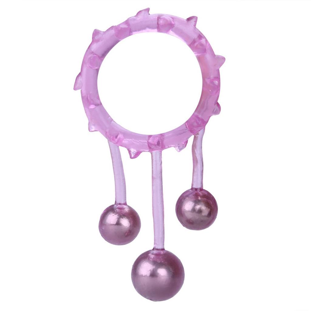 Кольцо для пениса, секс-игрушки для взрослых, забавное мужское кольцо с задержкой без замка с батарейкой, тонкое кольцо, три захватывающих шарика