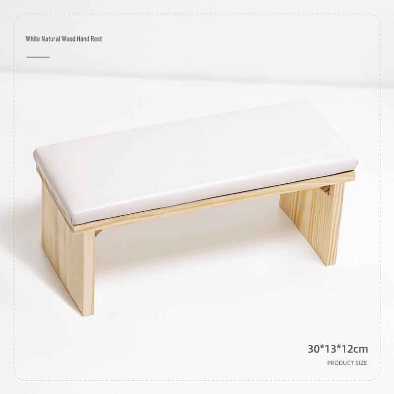 Подушка для рук из массива дерева для японского нейл-арта - Подушка простого стиля с местом для УФ-лампы
