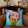 Anime M-Masha And B-Bears Pillow Cover Sofa Cushion Cover Home Room Decoration Children Gift
