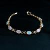 Colorful Opal Gemstone Clasp Bracelet 925 Sterling Silver Natural Colorful Fine Jewelry for Women Wife Mom Nice Gift 2024