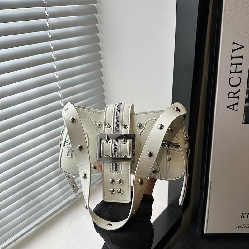 Локомотивная сумка-ремень с заклепками в стиле панк, сумка-подмышка на плечо в локомотивном стиле, ретро-сумка, женская сумка-мессенджер, тренд