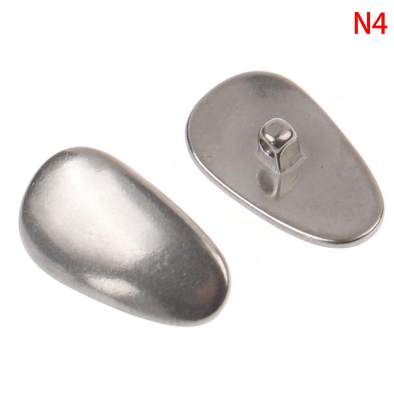 1 пара носоупоров титановые каплевидные ввинчивающиеся для очков противоскользящий фиксатор