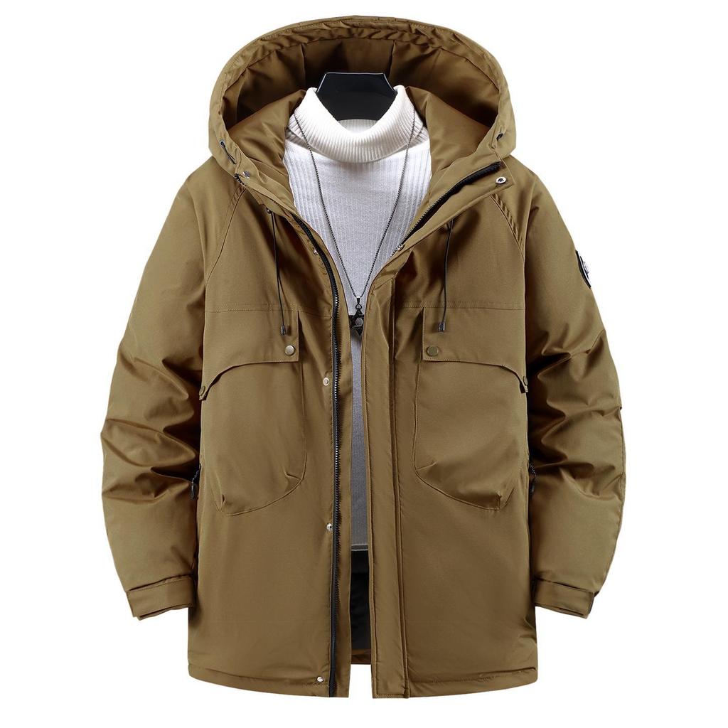 Мужская зимняя хлопковая куртка большого размера 2025 - Теплая, защита от холода, верхняя одежда