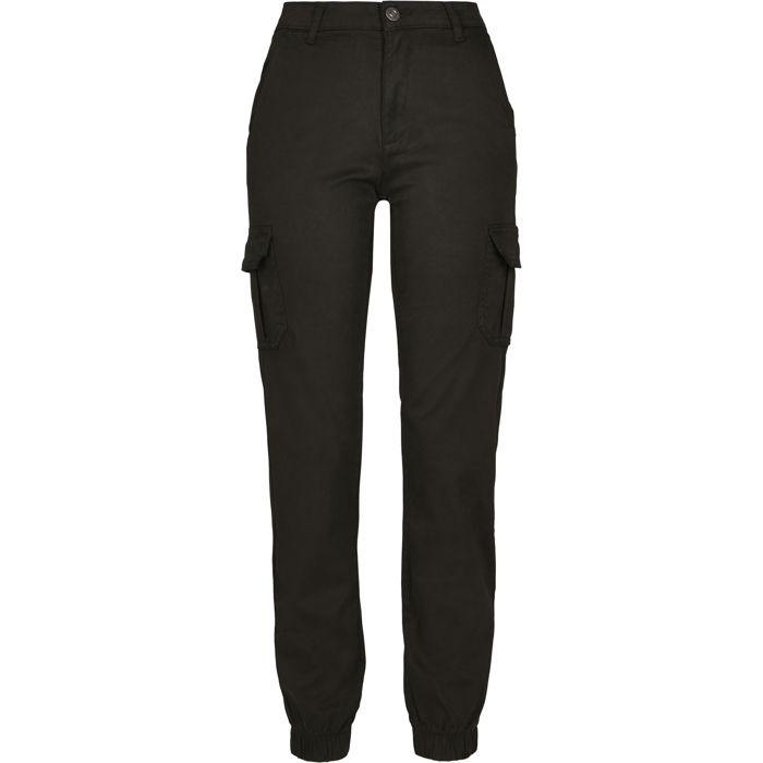 Pantalon femme - Urban Classic - Cargo - Taille haute - Noir - Poches cargo