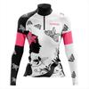 Women's Cycling Jersey RKC Sports Long Sleeve UV Protection Polyester Butterfly Print