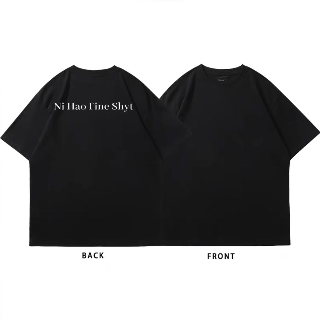 Модная футболка с мемом Ni Hao Fine Shyt Shirt Популярный юмористический слоган Напечатанная Короткий рукав Хлопок Круглый вырез Забавная одежда