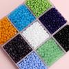 50-55pcs 6x3mm Multicolor Glass Seed Beads Round Loose Wheel Spacer Beads for Jewelry Making Diy Bracelets Earrings Accessories