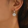 Fashion Moissanite Light Luxury Style Stud Earrings Women's Inlaid Zircon Sun Flower Snowflake Earrings Niche Light Luxury High-end Earrings