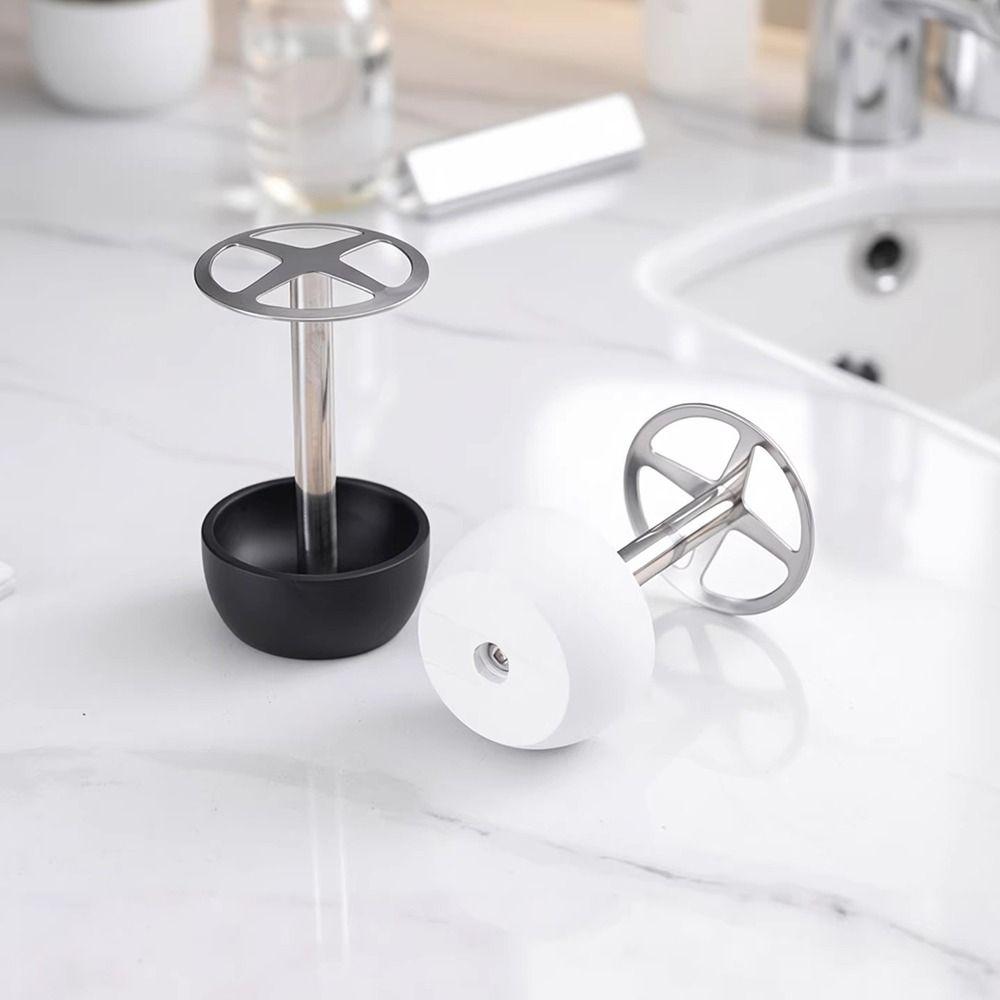 Hollow Out Design Toothbrush Holder Stainless Steel Cosmetic Brush Storage Rack Bathroom