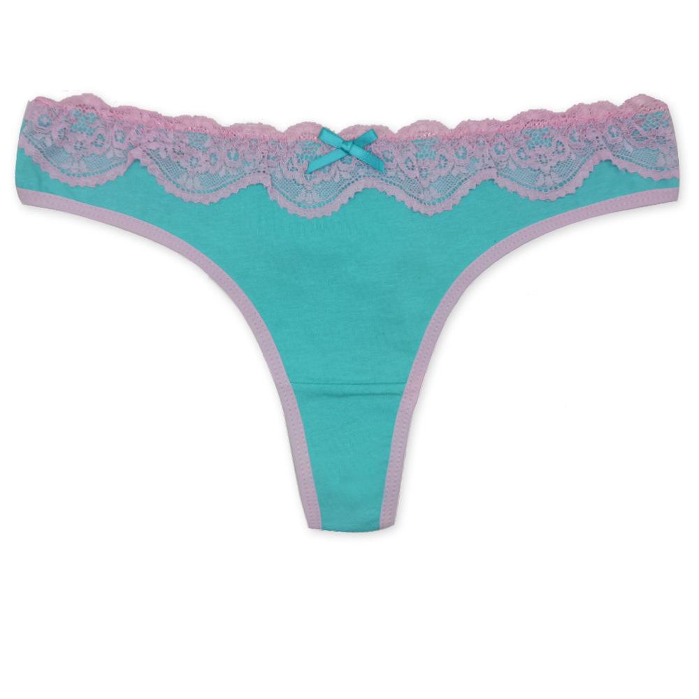 Женские хлопковые стринги, кружевные трусики-стринги, нижнее белье, женские трусы, сексуальное женское белье, брюки, нижнее белье, дамы с низкой посадкой, 6 шт./лот