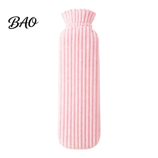 Reusable Hot Water Bottle 500/1000ML Long with Plush Cover, Leak-Proof Winter Bed Warmer Bag, Menstrual Cramp Pain Relief Bag Drurable