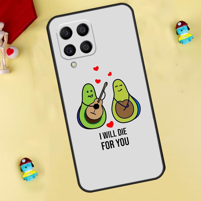 cute cartoon Avocado Fitness Case For Samsung Galaxy M35 M55 M15 M11 M12 M13 M14 M06 M16 M36 M56 M31 M53 M32 M52 M34 M54